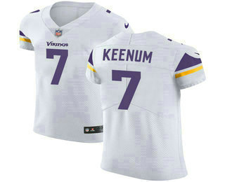 Nike Vikings #7 Case Keenum White Men's Stitched NFL Vapor Untouchable Elite Jersey