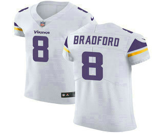 Nike Vikings #8 Sam Bradford White Men's Stitched NFL Vapor Untouchable Elite Jersey