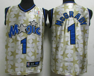 Orlando Magic #1 Tracy McGrady White All-Star Hardwood Classics Soul Swingman Throwback Jersey