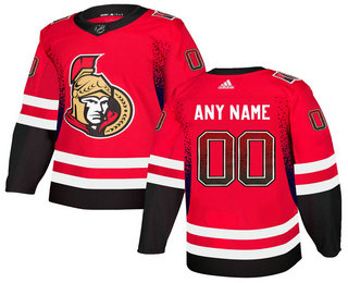 Ottawa Senators Red Men's Customized Drift Fashion Adidas Jersey