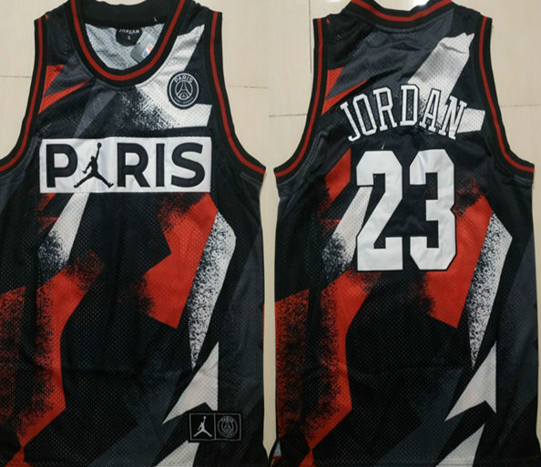 Paris Saint-Germain #23 Michael Jordan Black Classic Fashion Jersey