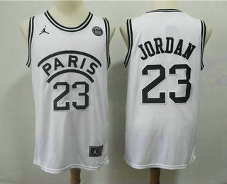 Paris Saint Germain #23 Michael Jordan Black Name Jordan Fashion Jersey