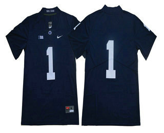 Men's Penn State Nittany Lions #1 KJ Hamler No Name Navy Nike College Football Jersey