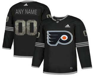 Philadelphia Flyers Black Shadow Logo Print Men's Customized Adidas Jersey