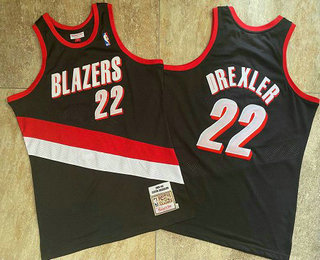 Portland Trail Blazers #22 Clyde Drexler Black 1983-84 Hardwood Classics Soul AU Throwback Jersey