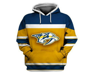 Predators Gold All Stitched Hooded Sweatshirt