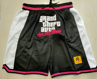 Rockstar Games Black Swingman Stitched NBA Shorts