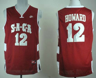SACA High School #12 Dwight Howard Red Basketball Jersey
