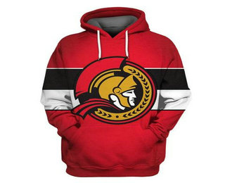 Senators Red All Stitched Hooded Sweatshirt