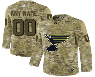 St. Louis Blues Camo Men's Customized Adidas Jersey