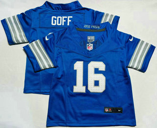 Toddler Detroit Lions #16 Jared Goff Limited Blue FUSE Vapor Jersey