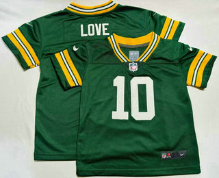 Toddler Green Bay Packers #10 Jordan Love Limited Green Vapor Jersey