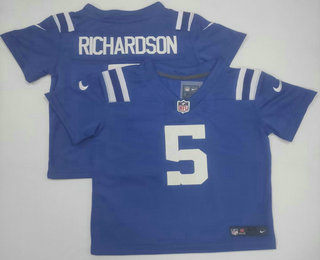 Toddler Indianapolis Colts #5 Anthony Richardson Blue 2022 Vapor Stitched Jersey