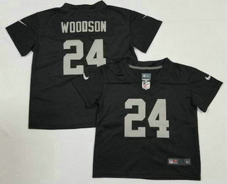 Toddler Las Vegas Raiders #24 Charles Woodson Limited Black Vapor Jersey