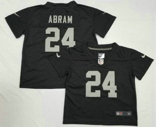 Toddler Las Vegas Raiders #24 Johnathan Abram Limited Black Vapor Jersey