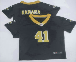 Toddler New Orleans Saints #41 Alvin Kamara Black 2022 Vapor Stitched Jersey
