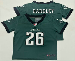 Toddler Philadelphia Eagles #26 Saquon Barkley Green Vapor Limited Stitched Jersey