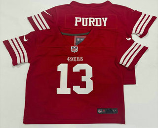 Toddler San Francisco 49ers ##13 Brock Purdy Red Vapor Limited Stitched Jersey