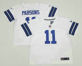 Toddlers Dallas Cowboys #11 Micah Parsons White 2021 Vapor Untouchable Stitched Nike Limited Jersey