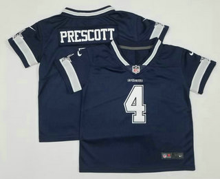 Toddlers Dallas Cowboys #4 Dak Prescott Navy Blue 2021 Vapor Untouchable Stitched Nike Limited Jersey