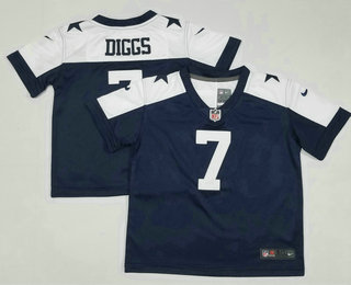 Toddlers Dallas Cowboys #7 Trevon Diggs Blue Thanksgiving 2021 Vapor Untouchable Stitched Nike Limited Jersey