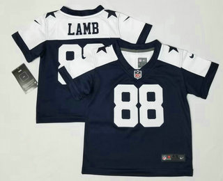 Toddlers Dallas Cowboys #88 CeeDee Lamb Blue Thanksgiving 2021 Vapor Untouchable Stitched Nike Limited Jersey