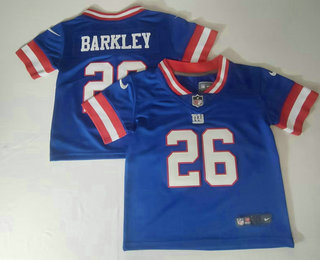 Toddlers New York Giants #26 Saquon Barkley Royal Vapor Untouchable Classic Stitched Jersey