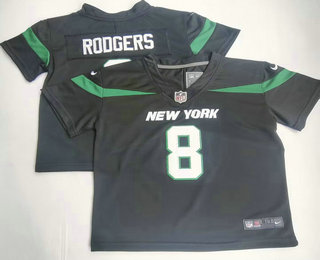 Toddlers New York Jets #8 Aaron Rodgers Black 2023 Vapor Untouchable Stitched Limited Jersey