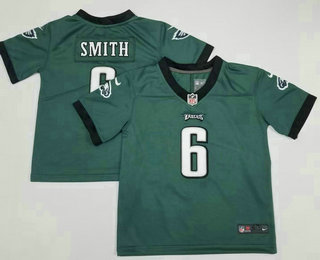 Toddlers Philadelphia Eagles #6 DeVonta Smith Midnight Green 2021 Vapor Untouchable Stitched NFL Nike Limited Jersey