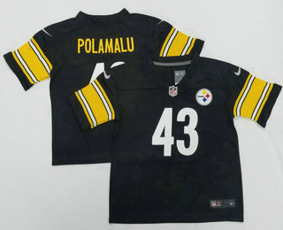 Toddlers Pittsburgh Steelers #43 Troy Polamalu Black 2022 Vapor Untouchable Stitched NFL Nike Limited Jersey