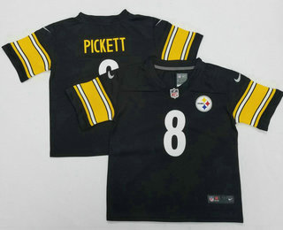 Toddlers Pittsburgh Steelers #8 Kenny Pickett Black 2022 Vapor Untouchable Stitched NFL Nike Limited Jersey