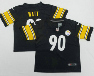 Toddlers Pittsburgh Steelers #90 TJ Watt Black 2022 Vapor Untouchable Stitched NFL Nike Limited Jersey