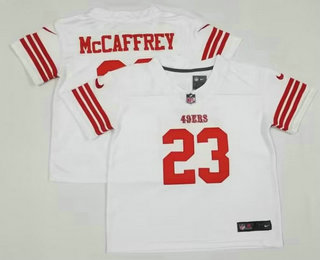 Toddlers San Francisco 49ers #23 Christian McCaffrey 2022 White Vapor Untouchable Stitched Limited Jersey