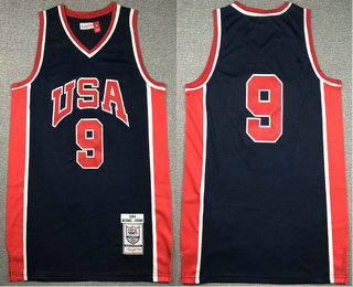USA Basketball 1984 Olympic Dream Team #9 Michael Jordan Blue Jersey