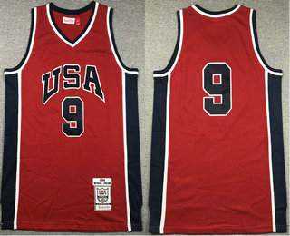 USA Basketball 1984 Olympic Dream Team #9 Michael Jordan Red Jersey