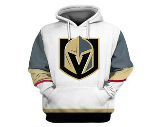 Vegas Golden Knights White All Stitched Hooded Sweatshirt