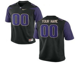 Washington Huskies Customized College Football Limited Jersey - Black