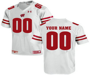 Wisconsin Badgers UA Customized White Jersey