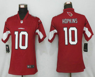 Women's Arizona Cardinals #10 DeAndre Hopkins Red 2020 Vapor Untouchable Stitched NFL Nike Limited Jersey