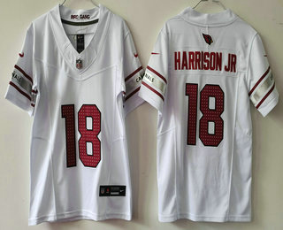 Women's Arizona Cardinals #18 Marvin Harrison Jr Limited White FUSE Vapor Jersey