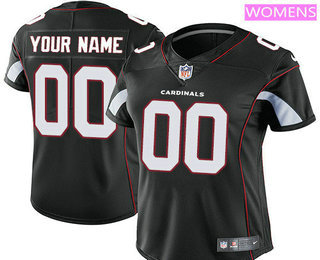 Women's Arizona Cardinals Custom Vapor Untouchable Black Alternate NFL Nike Limited Jersey