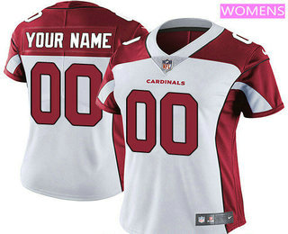 Women's Arizona Cardinals Custom Vapor Untouchable White Road NFL Nike Limited Jersey