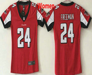 Women's Atlanta Falcons #24 Devonta Freeman Red 2017 Vapor Untouchable Stitched NFL Nike Limited Jersey