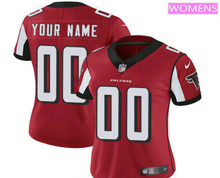 Women's Atlanta Falcons Custom Vapor Untouchable Red Team Color NFL Nike Limited Jersey