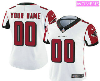 Women's Atlanta Falcons Custom Vapor Untouchable White Road NFL Nike Limited Jersey