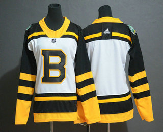 Women's Boston Bruins Blank White 2019 Winter Classic Adidas Stitched NHL Jersey