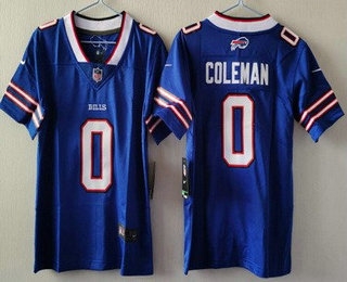 Women's Buffalo Bills #0 Keon Coleman Limited Blue Vapor Jersey