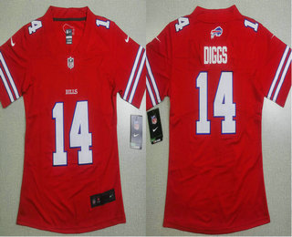 Women's Buffalo Bills #14 Stefon Diggs Red 2020 Vapor Untouchable Stitched NFL Nike Limited Jersey