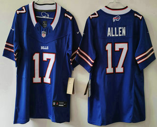 Women's Buffalo Bills #17 Josh Allen Limited Blue FUSE Vapor Jersey