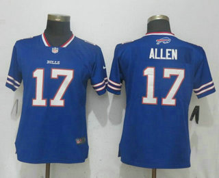 Women's Buffalo Bills #17 Josh Allen Royal Blue 2018 Vapor Untouchable Stitched NFL Nike Limited Jersey